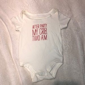 After Party. My Crib. Two AM Onesie (0-3 Months)